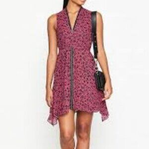 Share ALL SAINTS 'HALI ROAR' PINK LEOPARD DRESS